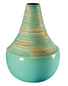 Ваза декоративная (farol) бирюзовый 23.0x33.0x23.0 см.