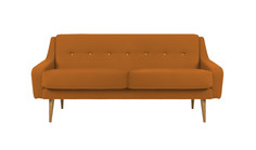 Трехместный диван одри m (vysotkahome) оранжевый 185x85x85 см.