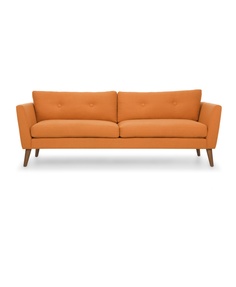 Трехместный диван хадсон l orange (vysotkahome) оранжевый 209x79x89 см.
