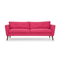 Трехместный диван хадсон l pink (vysotkahome) розовый 209x79x89 см.