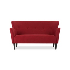 Двухместный диван бристоль s (vysotkahome) красный 150x81x84 см.