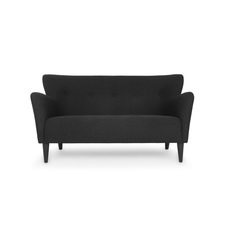 Двухместный диван бристоль s (vysotkahome) черный 150x81x84 см.