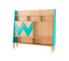 Стенка woo wall (woodi) голубой 190.0x170.0x36.0 см.