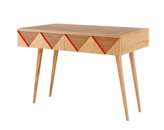 Консоль с ящиками woo desk (woodi) бежевый 80.0x84.0x35.0 см.