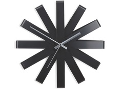Часы настенные ribbon (umbra) черный 30x30x5 см.