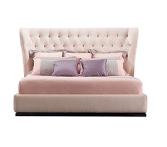 Кровать с изголовьем mestre (fratelli barri) розовый 219x143x230 см.
