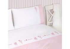 Комплект постельного белья icecream (luxberry) розовый 140x205 см.