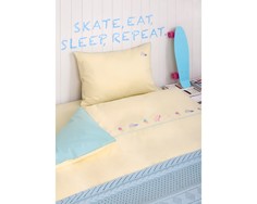 Комплект постельного белья skategirls (luxberry) желтый 150x210 см.