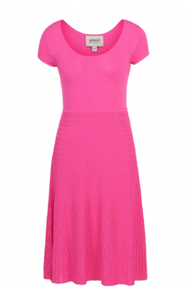 Вязаное платье-миди с круглым вырезом Armani Collezioni