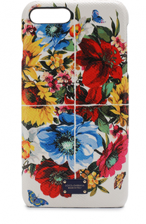 Кожаный чехол для iPhone 7 Plus с принтом Dolce &amp; Gabbana