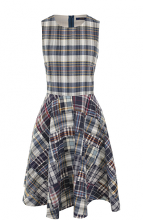 Приталенное платье-миди в клетку Polo Ralph Lauren
