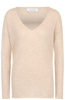 Кашемировый пуловер с V-образным вырезом Cruciani