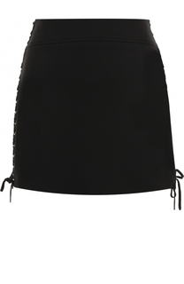 Мини-юбка с декоративной шнуровкой MCQ