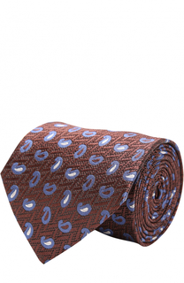 Шелковый галстук с узором Ermenegildo Zegna
