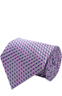 Шелковый галстук с узором Ermenegildo Zegna