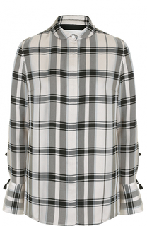 Блуза в клетку с бантами на рукавах 3.1 Phillip Lim