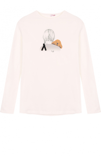 Хлопковый лонгслив с принтом Il Gufo