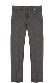 Брюки из эластичного хлопка прямого кроя Il Gufo