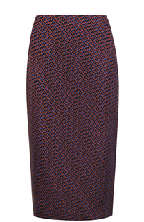 Юбка-миди с разрезом и принтом Dries Van Noten