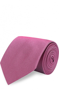 Шелковый галстук с узором HUGO