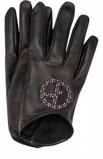 Кожаные перчатки с декоративной отделкой Giorgio Armani
