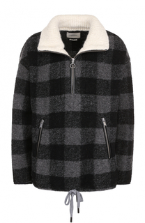 Свитер в клетку с воротником на молнии Isabel Marant Etoile