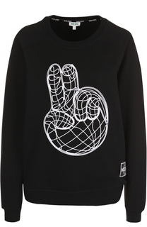 Хлопковый свитшот с декоративной отделкой Kenzo