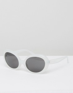 Солнцезащитные очки кошачий глаз в белой оправе Cheap Monday Kurt - Белый