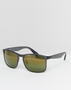 Квадратные солнцезащитные очки-авиаторы Ray-Ban 0RB4273 - Черный