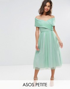 Платье миди из тюля ASOS PETITE WEDDING - Зеленый