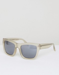 Квадратные солнцезащитные очки с зеркальными стеклами Matthew Williamson - Серый
