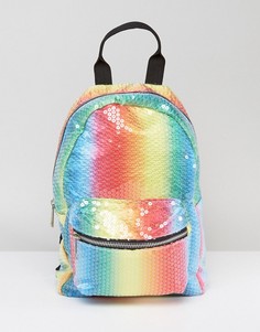 Миниатюрный разноцветный рюкзак с пайетками ASOS - Мульти