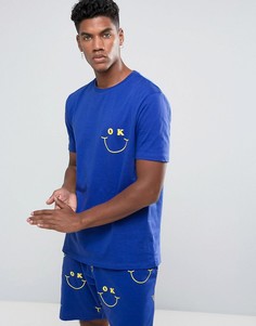 Пижама с принтом ASOS - Синий