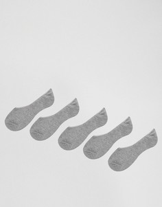 Набор из 5 пар серых носков ASOS - СКИДКА - Серый