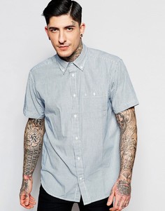 Полосатая рубашка с короткими рукавами Wrangler - Синий