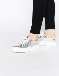 Кроссовки на плоской платформе ASOS DODGEMS - Серебряный