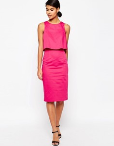 Двухслойное платье-футляр ASOS - Розовый