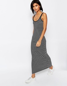 Трикотажное платье макси в полоску Vero Moda - Мульти