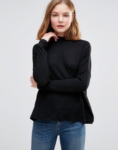 Лонгслив в рубчик Vero Moda Moda Sofia - Черный
