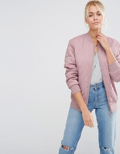 Матовая атласная куртка-пилот ASOS Luxe - Розовый