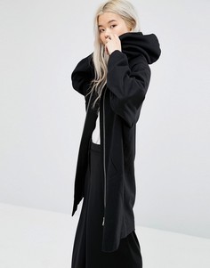 Пальто в пижамном стиле с капюшоном Weekday - Черный