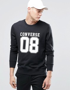 Черный свитшот с круглым вырезом Converse 08 10002142-A02 - Черный