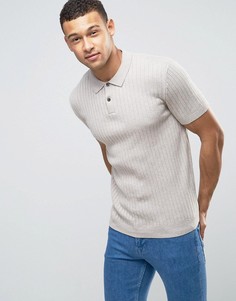 Трикотажная футболка-поло Selected Homme - Светло-серый