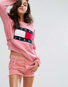 Свитшот в стиле 90-х Tommy Jeans - Розовый