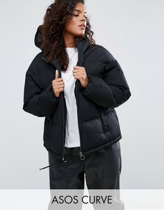 Короткая дутая куртка ASOS CURVE - Черный