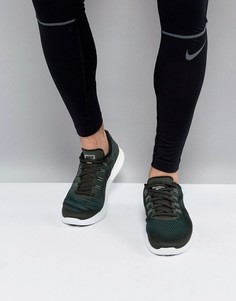 Кроссовки цвета хаки Nike Running Free Run 2017 880839-300 - Зеленый
