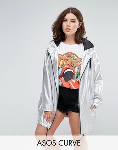 Серебристый дождевик ASOS CURVE - Серебряный
