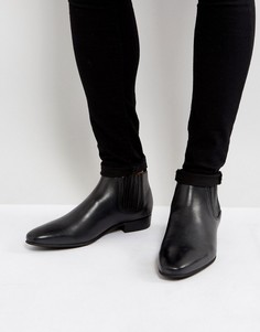 Черные кожаные ботинки челси Hudson London Zelus - Черный