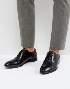 Черные кожаные оксфордские туфли Base London Holmes - Черный