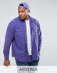 Фиолетовая оверсайз-рубашка в винтажном стиле ASOS PLUS - Фиолетовый